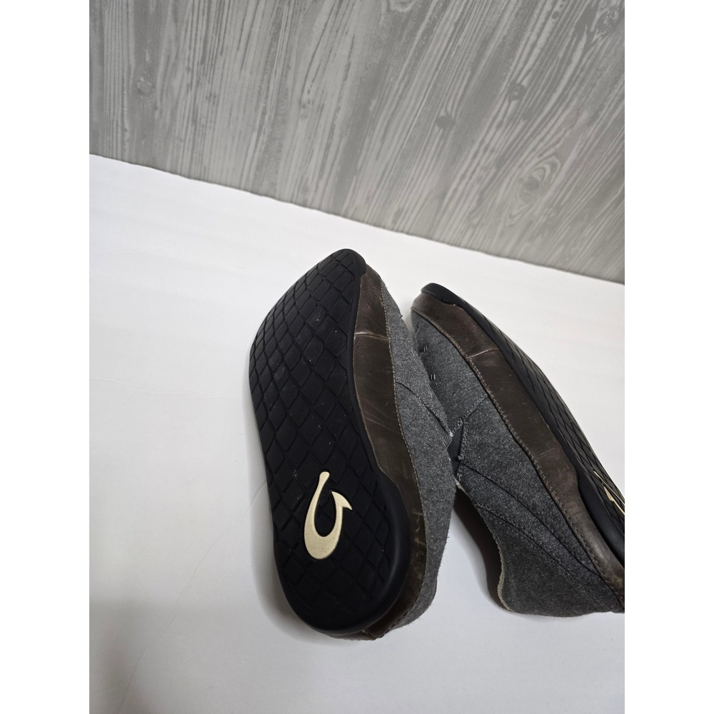 Olukai Mahana Men's Gray Quilted Slip On Mules Slippers Shoes US 11 EUR 44 - Picture 3 of 6